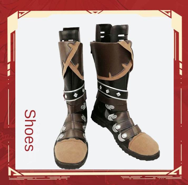 Genshin Impact cos clothes Duluk cos game full suit cosplay clothing matching shoes - Luke's shoes / 36