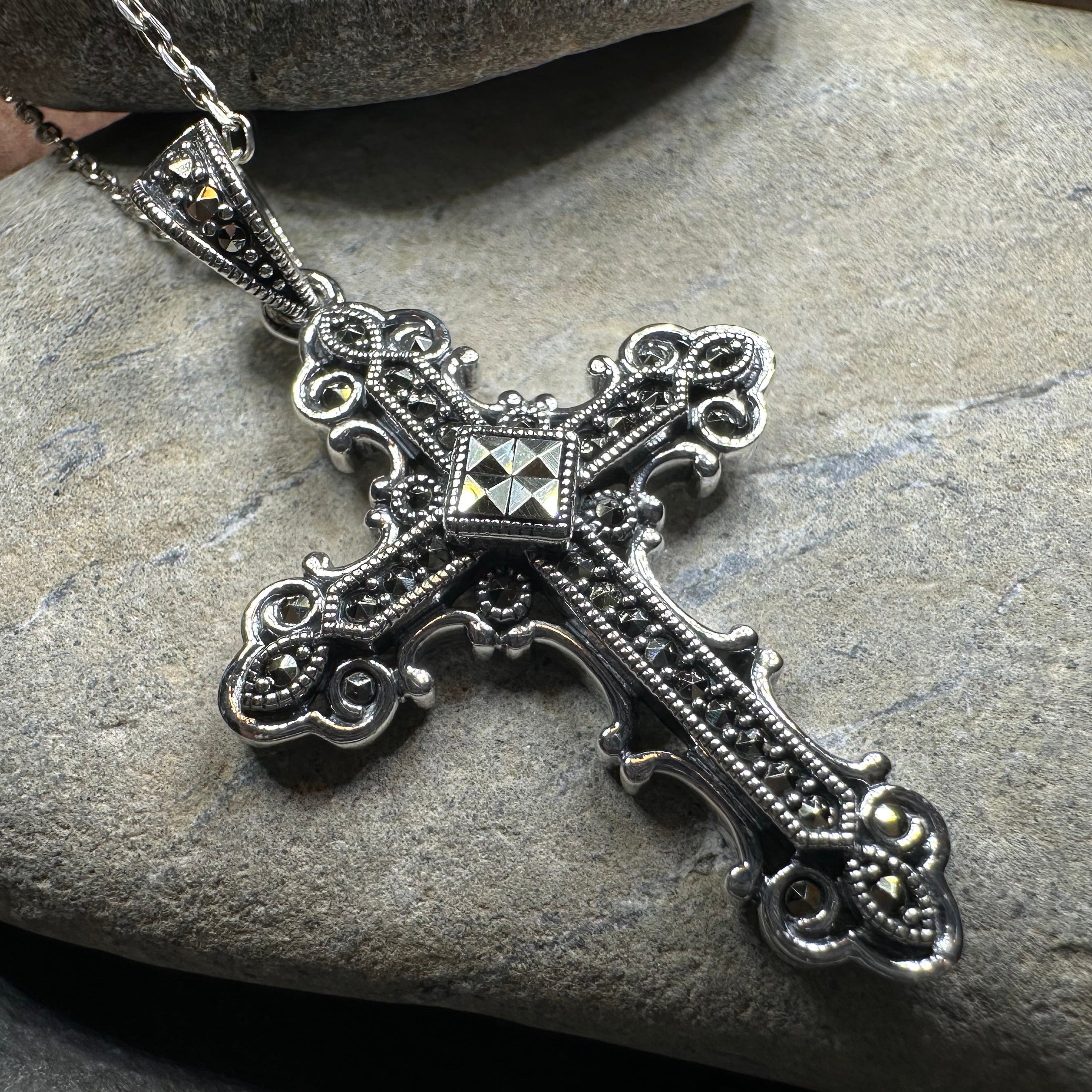 Scottish Skinnet Cross Necklace