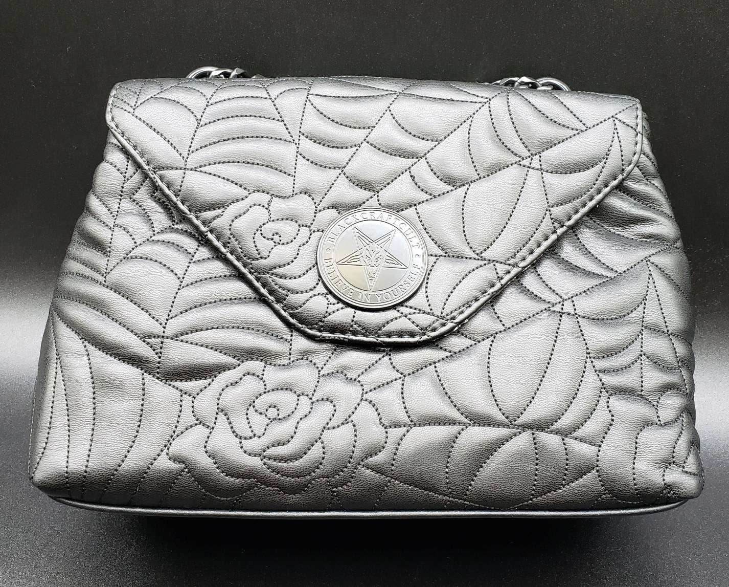BlackCraft Cult Charlotte Spider Quilt Shoulder Bag - 