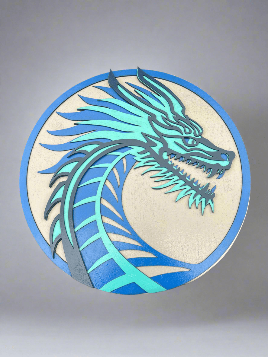 3D Backlit Dragon - Backlit