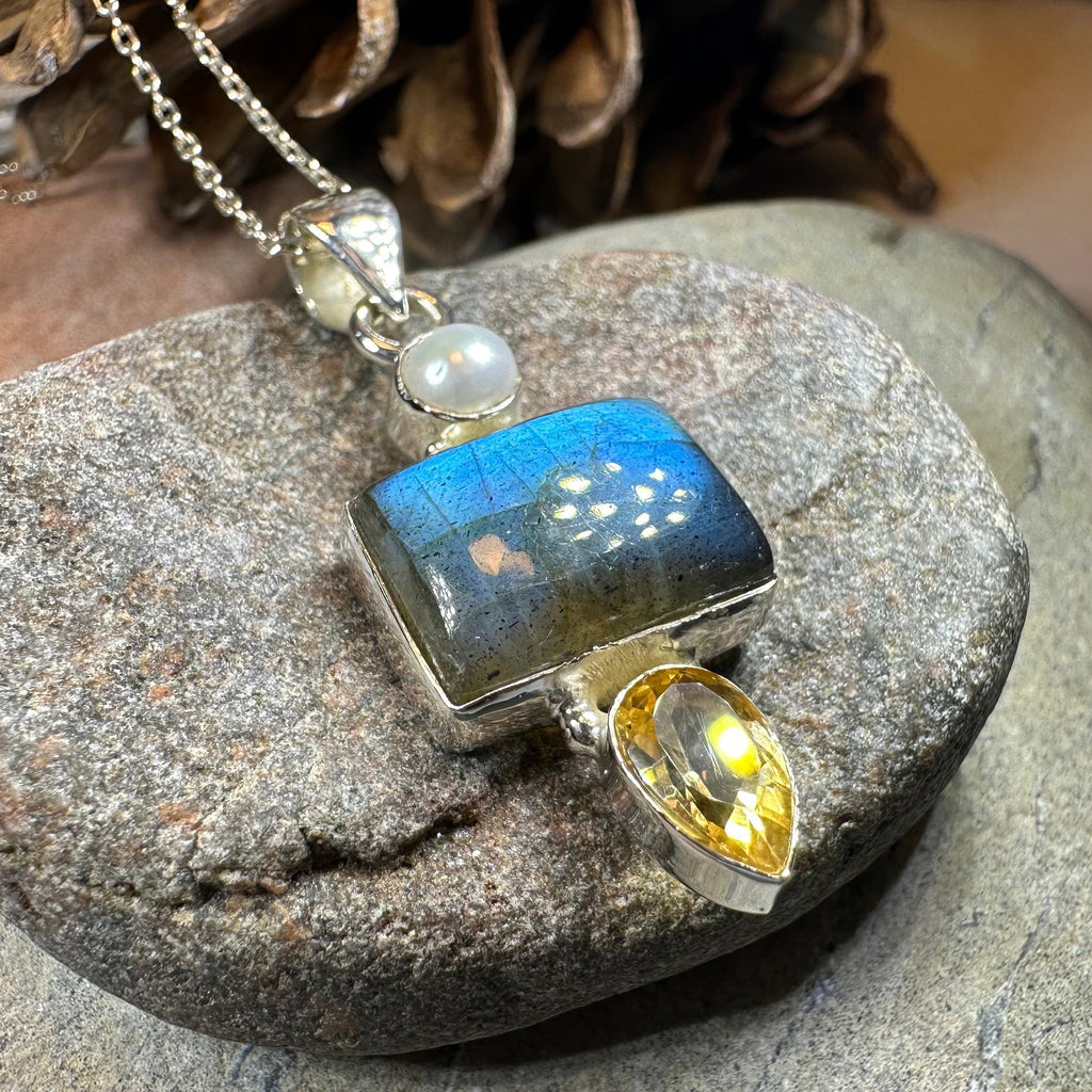 Galaxy Blue Labradorite Necklace