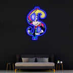UV Printed Neon Richie Rich , Richie RichNeon Wall Art, Neon Light Sign, UV Print Neon Sign