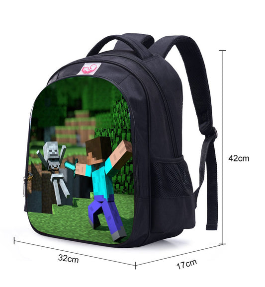 Adolescent Minecraft Cartoon sac à dos garçon dessin animé sacs d'école