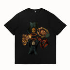 "Horror Friends" Halloween T-Shirt - Iconic Serial Killers Graphic Tee, Y2K Nostalgia Apparel