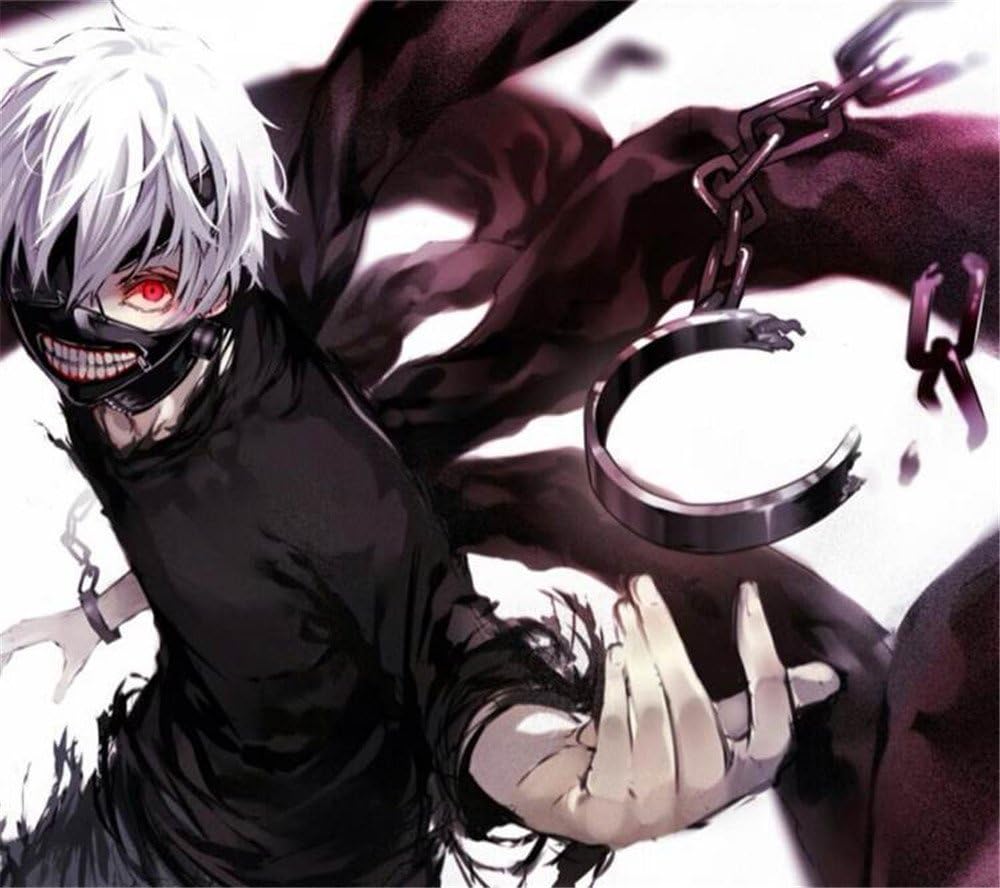 New anime tokyo ghoul cosplay prop zipper pu adjustable mask