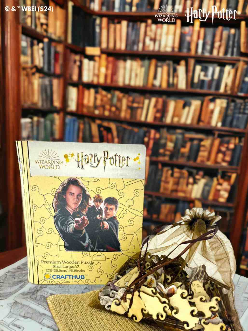 Harry Potter - The Hogwarts Heroes Wooden Jigsaw Puzzle - A4 + Wooden Gift Box