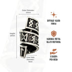 Rune Beard Rings - (Silver - 4) - 