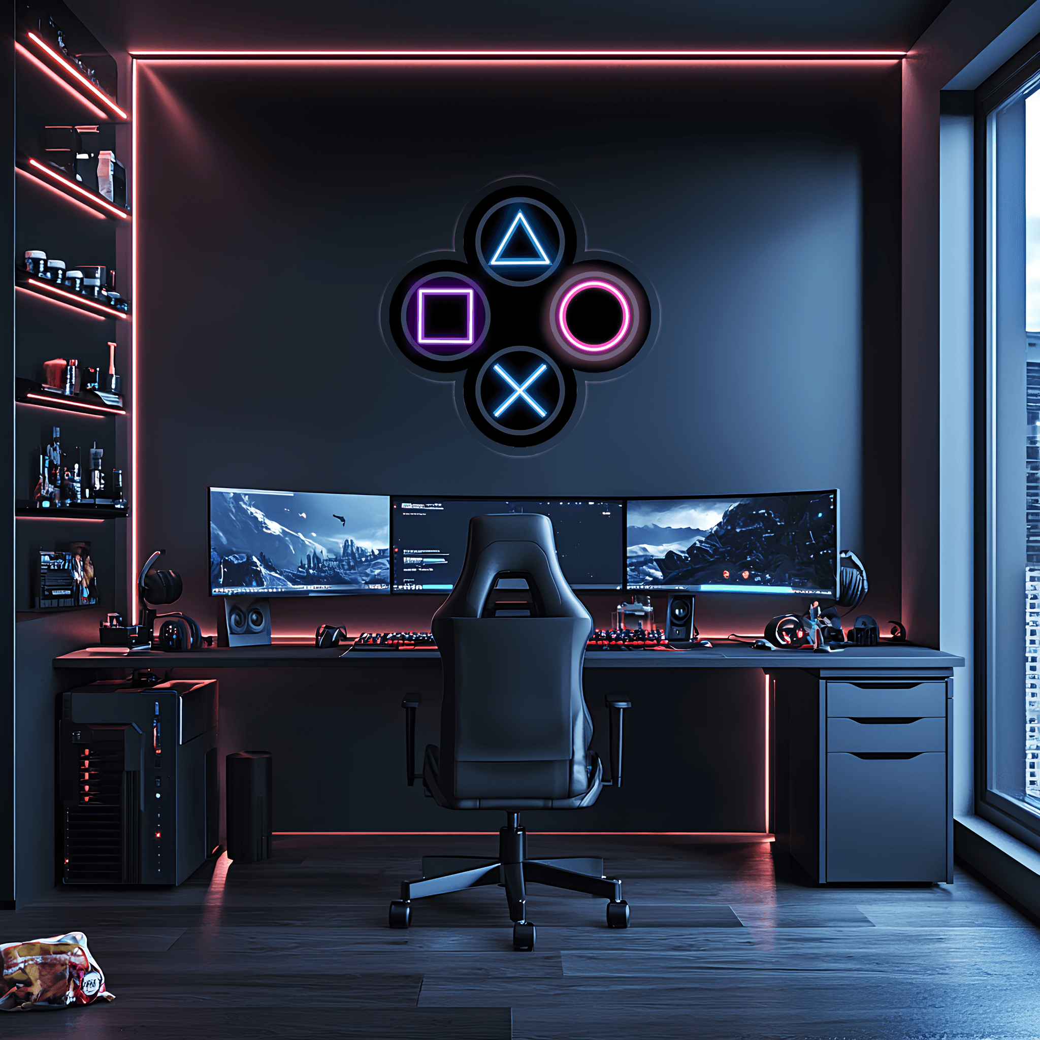 Gamer Plexiglass Neon Art, Gamer Neon Sign, Neon Light Sign, Neon Wall Art
