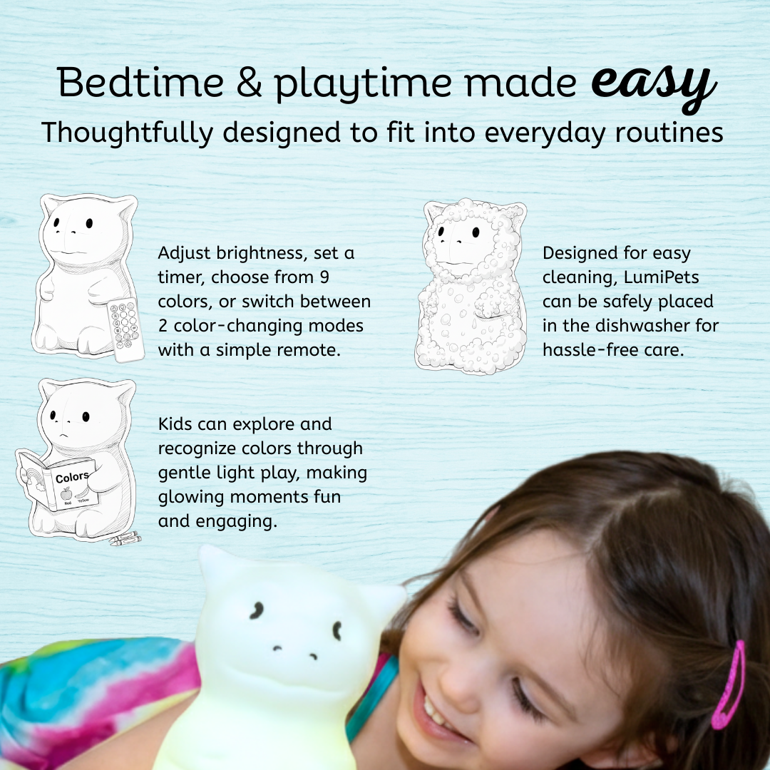 LumiPets® Dragon- Children's Nursery Touch Night Light