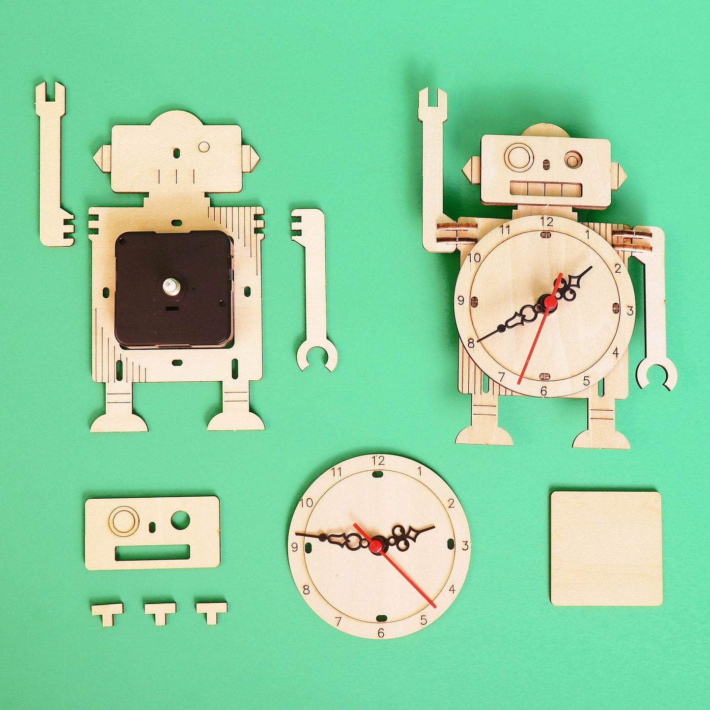 Robot Clock DIY Kit, Educational STEM Toy - 