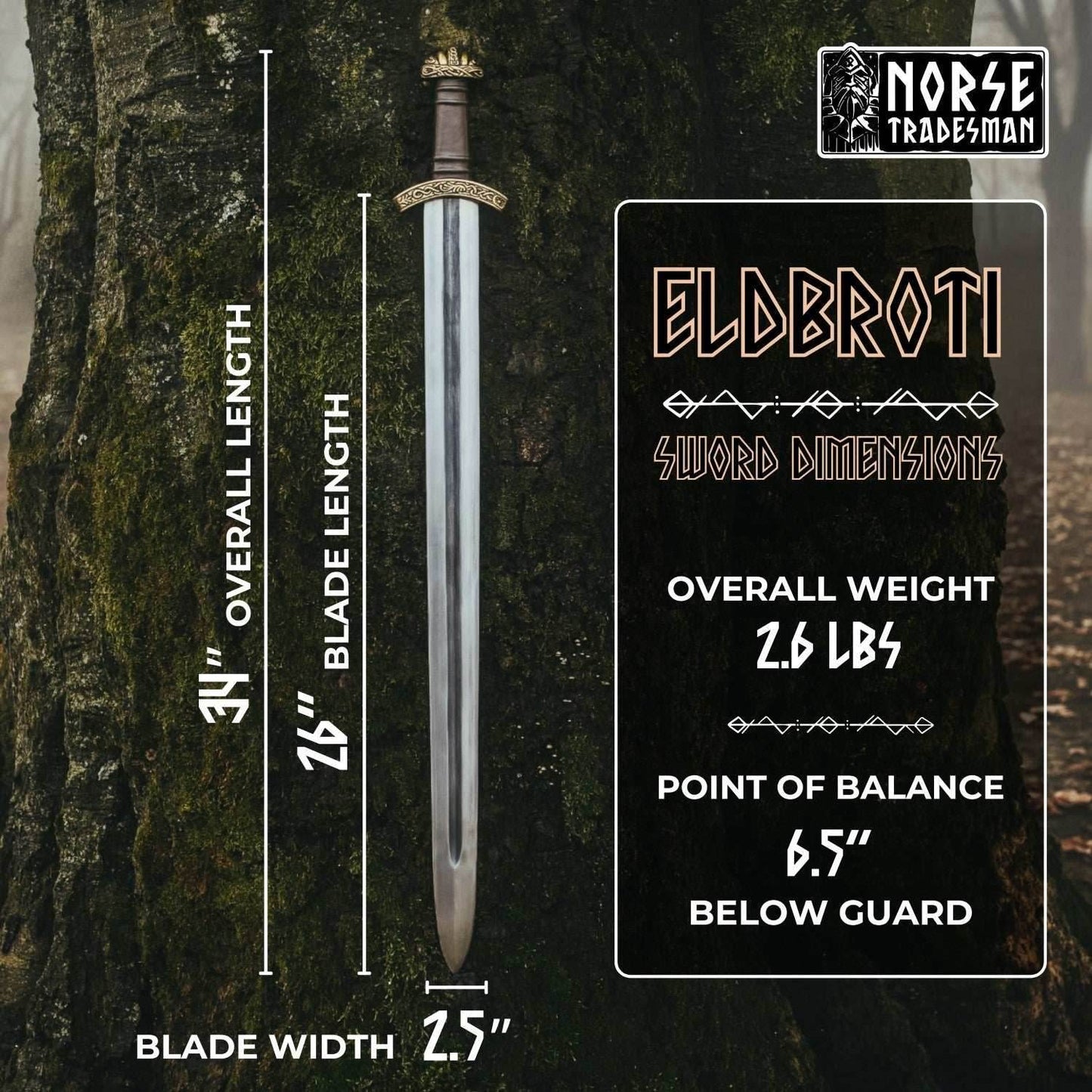 Spring Steel Viking Sword - Eldbroti - 