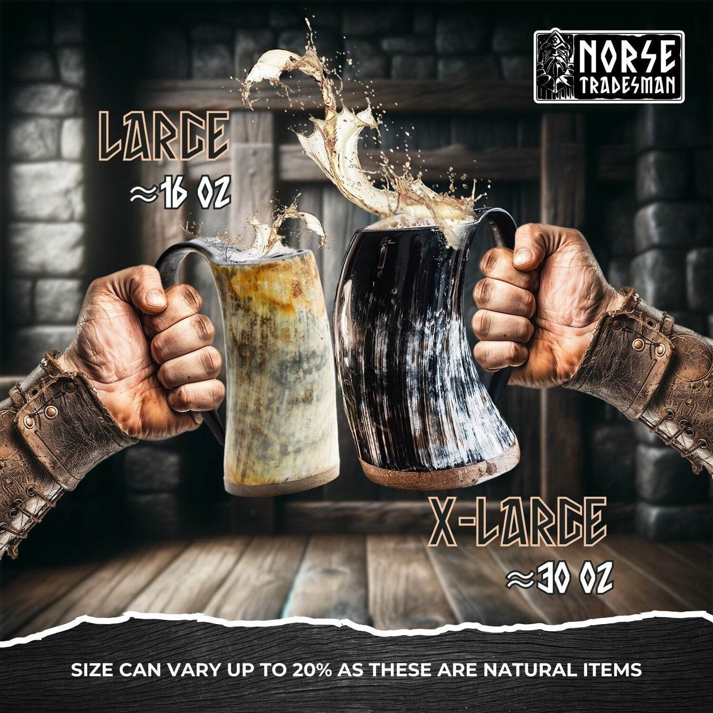 Horn Tankard Mug - Original / L (16 oz) / High Polish