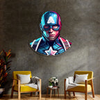 UV Printed Captain America Neon Sign,Neon Wall Art,Neon Light Sign