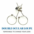 Airship captain pirate eyepatch monocle Rave goggle with magnifying eye loupes
