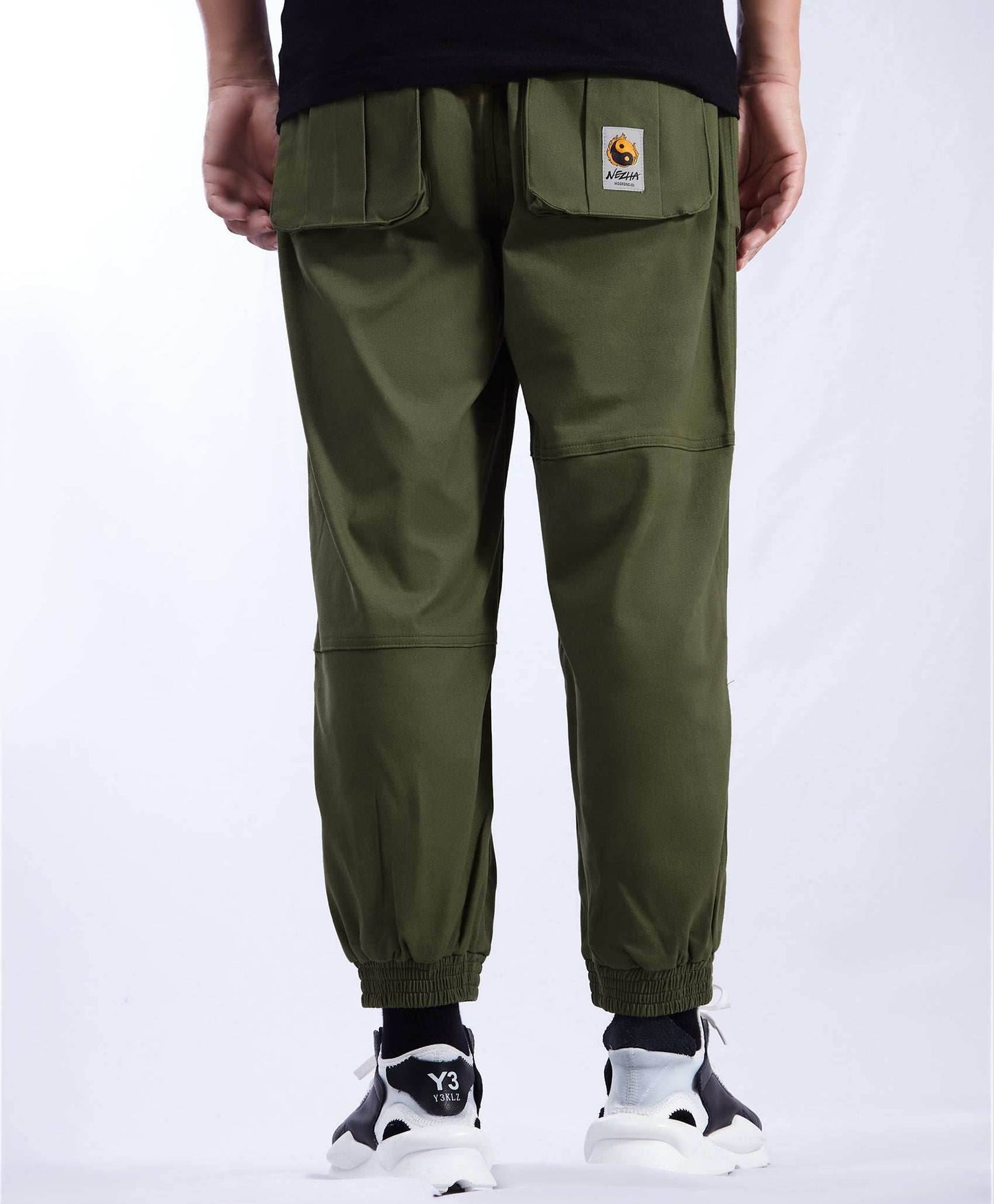 IBP332 Yin Yang Army Green Cargo Pants - Army Green / S