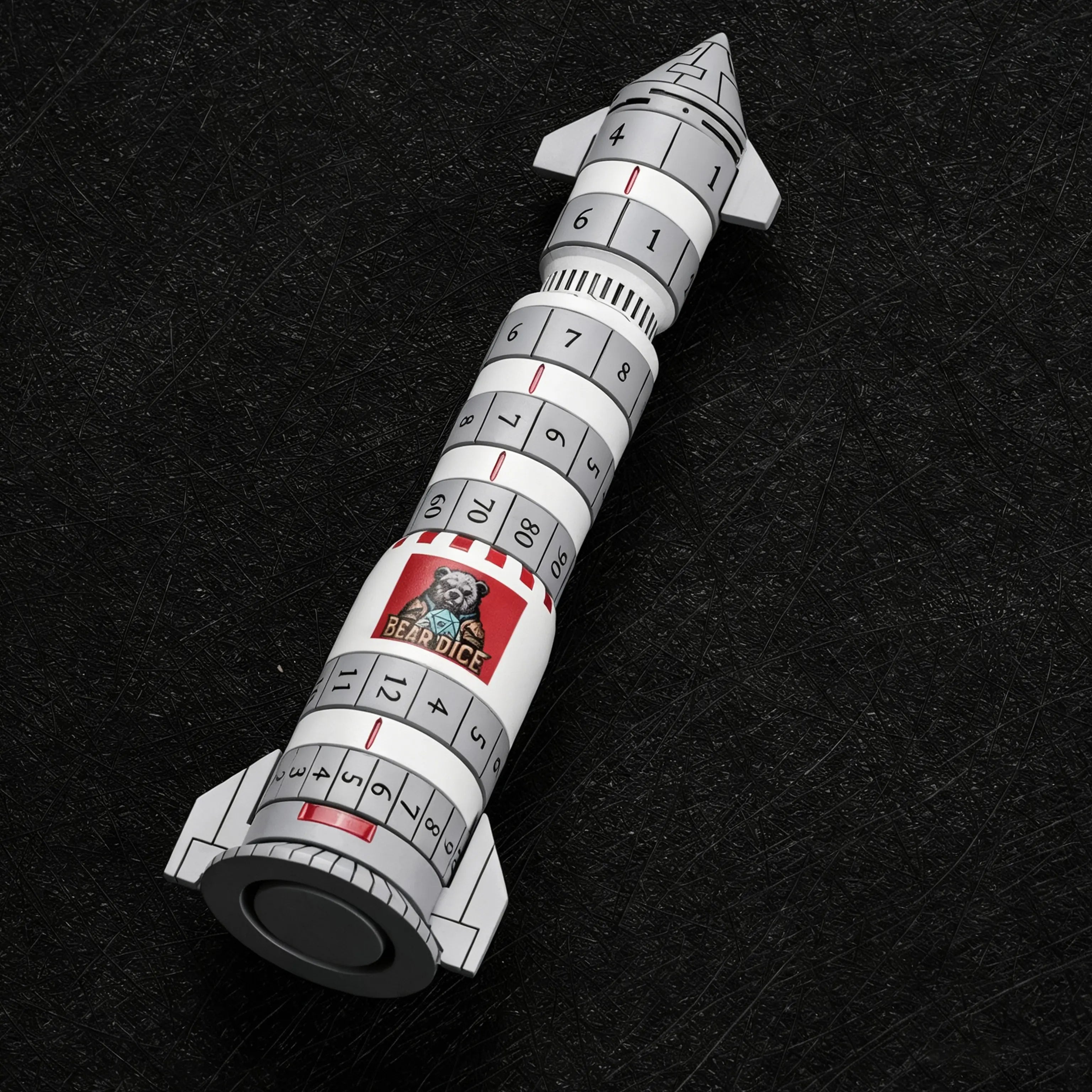 Kickstarter Dice - Metal Rocket Dice 7-in-1 Spinning Metal Dice Set