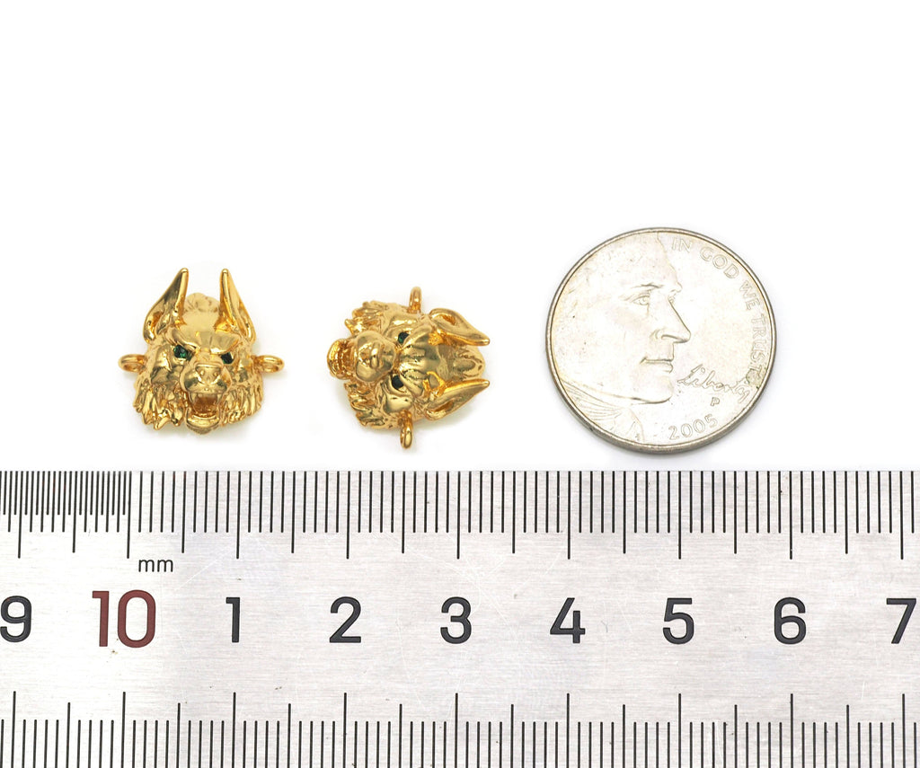 CZ Wolf Head Connector, Sku#Y628