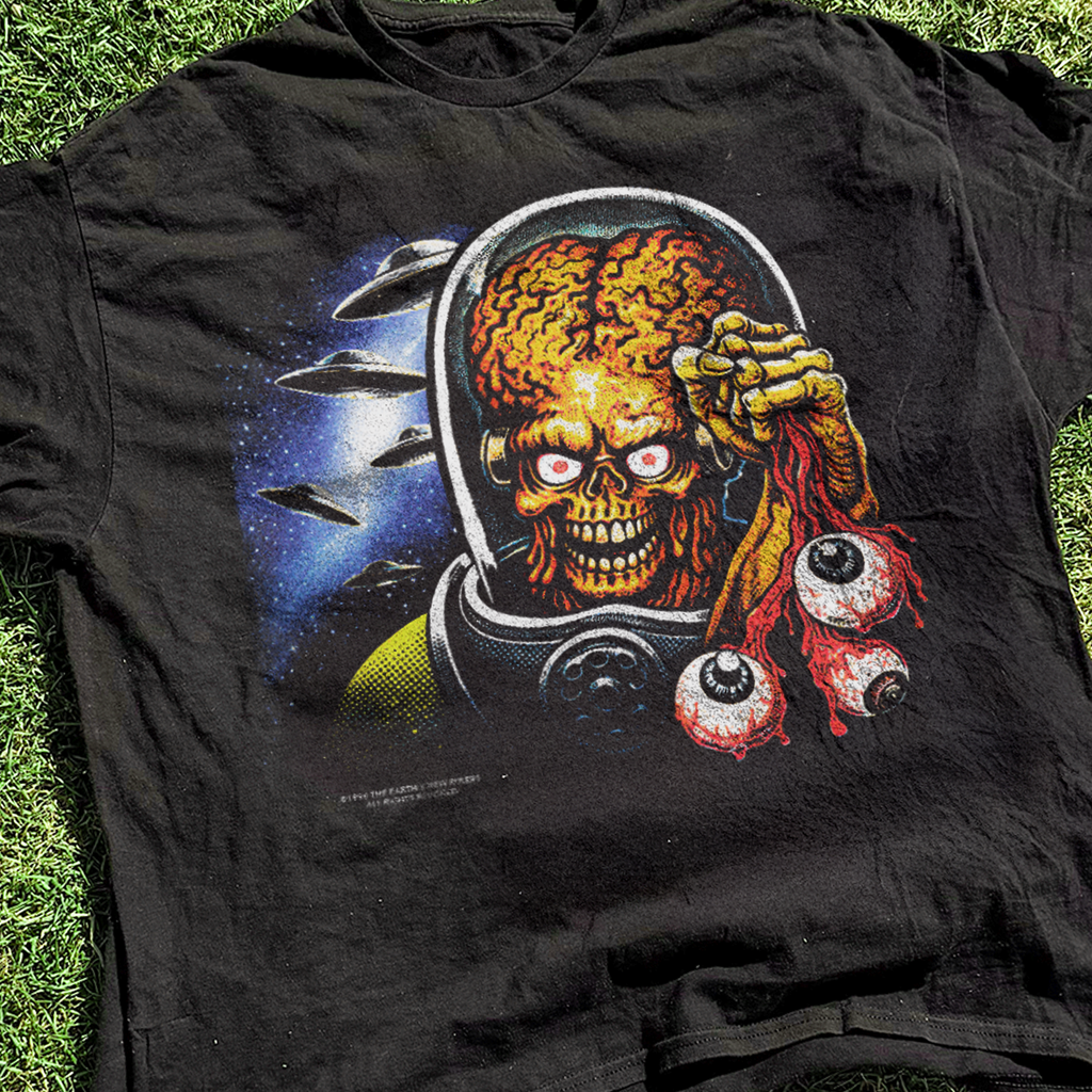 1996 Mars Attacks 'Eyeballs' Vintage Washed Promo Tee
