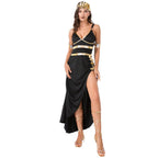 Halloween Cleopatra Costume Black Evening Dress