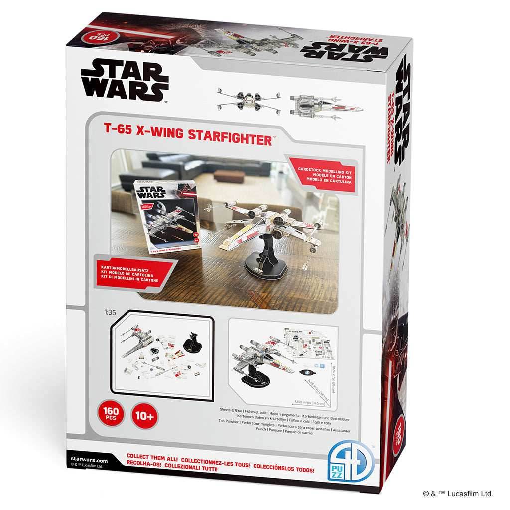 4D Paper Model Kit: Star Wars T-65B X-Wing Star Fighter - 