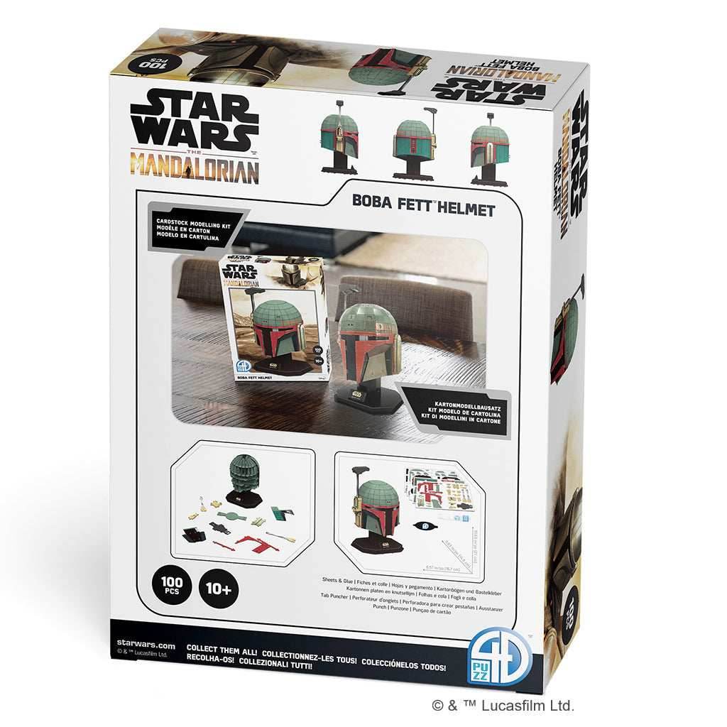 4D Paper Model Kit: Star Wars Boba Fett Helmet Style #1 - 