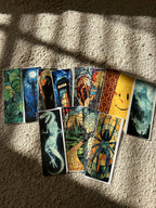 Moon Phases Surrounded Bookmark - Celestial Lunar Art, Mystical Moon Phase Design, Astrology Gift