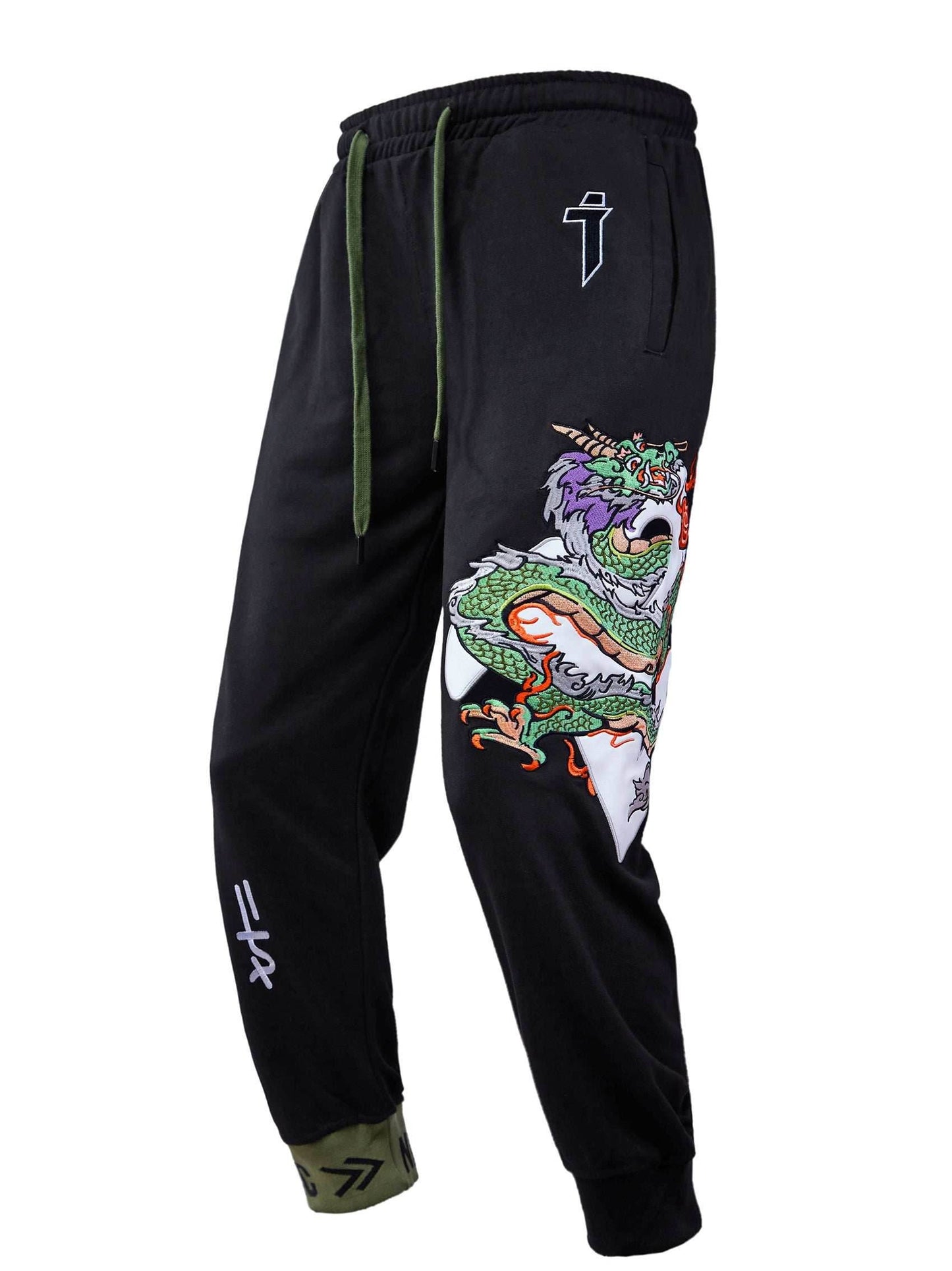 YEP6 Cloud Dragon Embroidery Sweatpants - S