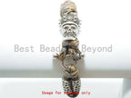 Antique King Skull Bead, For 550 Paracord Survival Bracelet, Men's Bracelet Beads, Paracord KeyChain Beads, 18x22x15mm, 1pc, sku#Y105