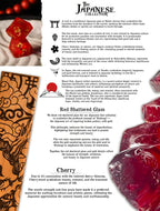 Japanese Frosted Red Glass Dice Set