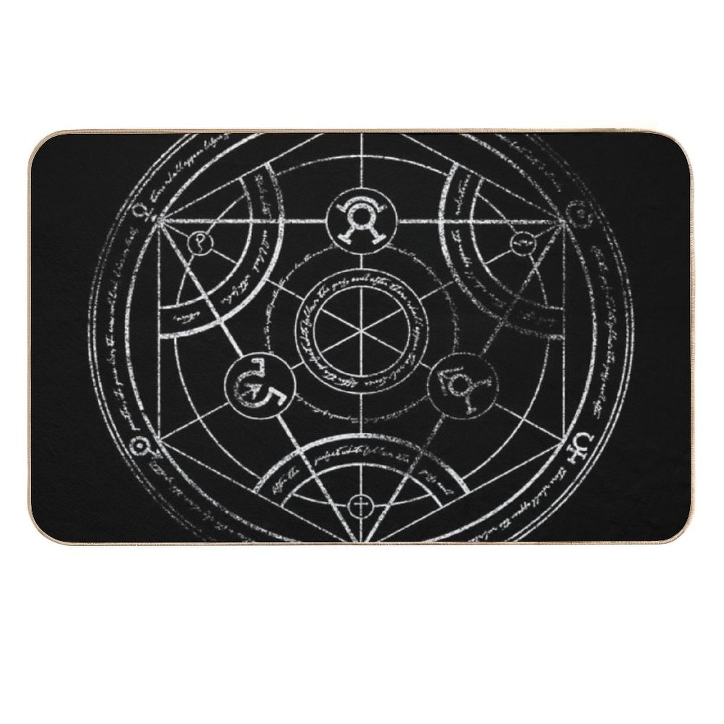 Human Transmutation Circle - Chalk  Stain-Proof Bath Mat