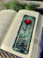 Gothic Anatomical Heart & Wildflower Bookmark – Romantic Dark Academia Book Accessory