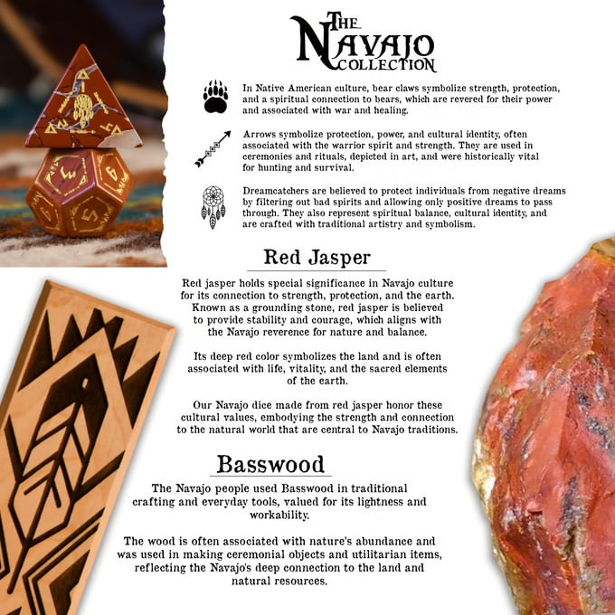 Navajo Red Jasper Stone Dice Set