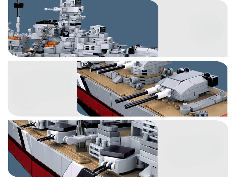WWII - German Bismark Class Battleship - Legendary Series - Mil-Blox