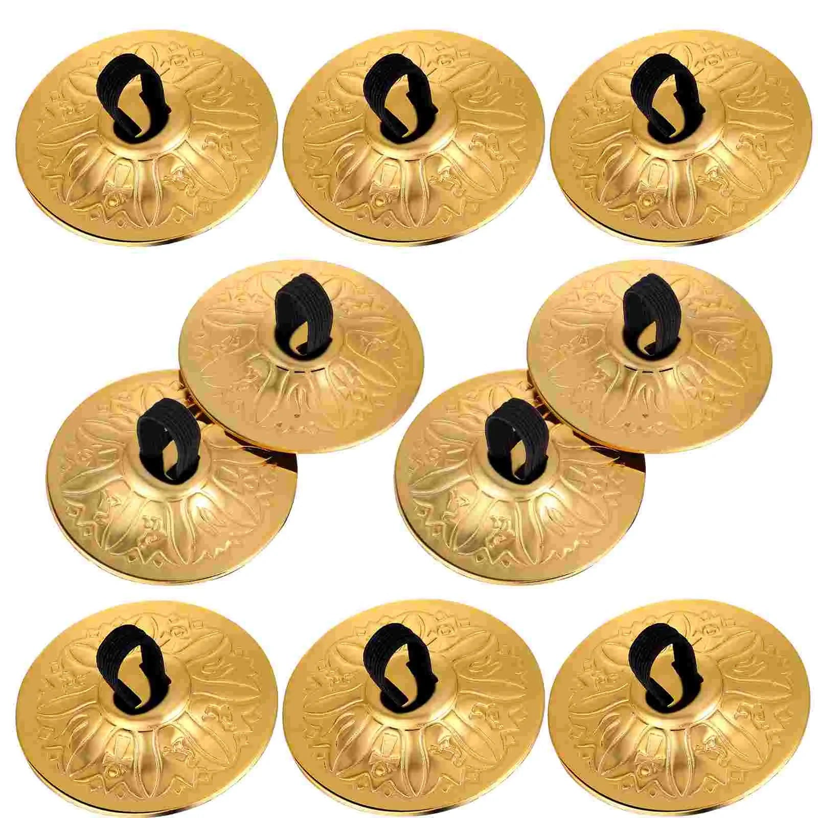 4pcs Copper Finger Cymbals Small Finger Cymbals Belly Dancing Mini Cymbals Musical Instrument Saucers