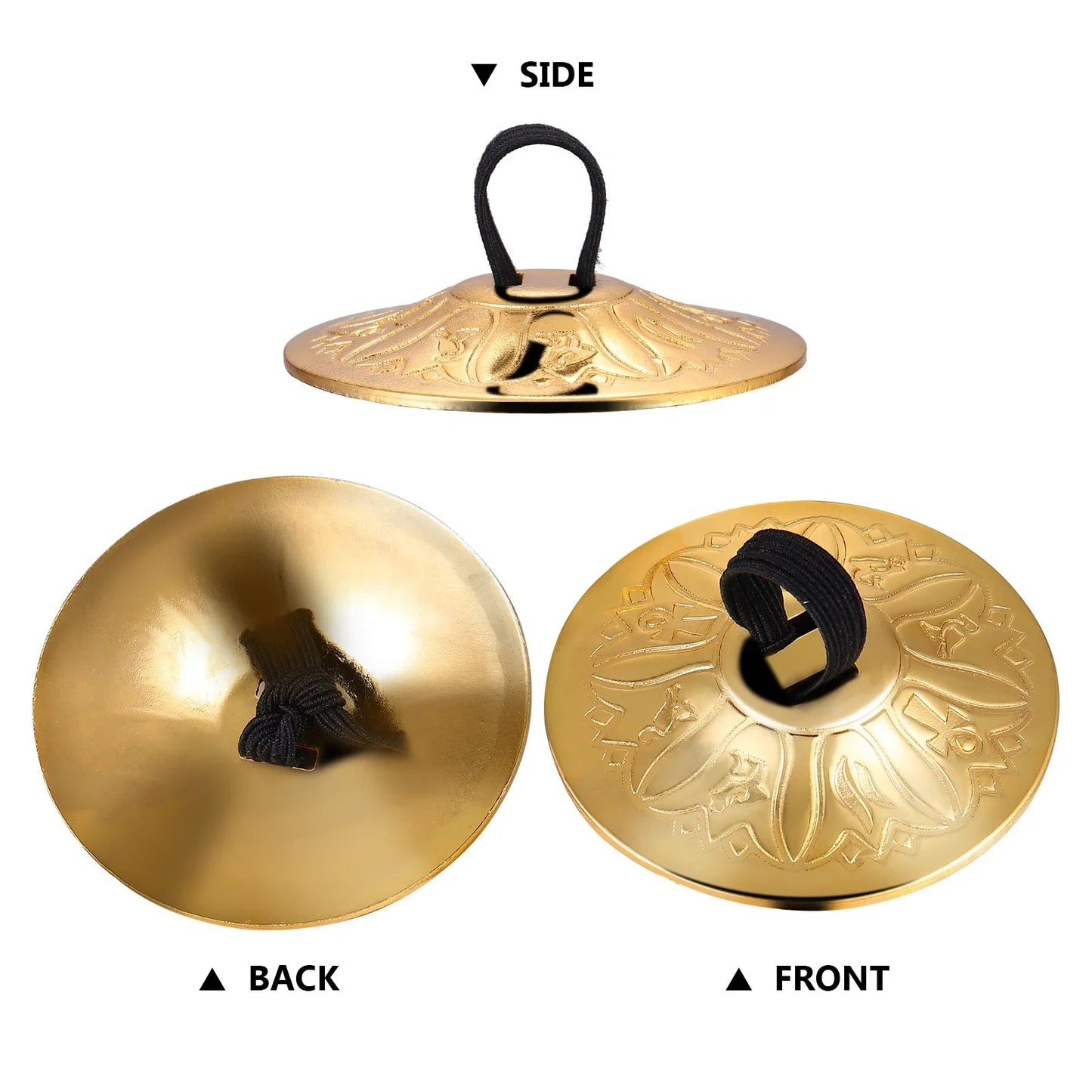 4pcs Copper Finger Cymbals Small Finger Cymbals Belly Dancing Mini Cymbals Musical Instrument Saucers