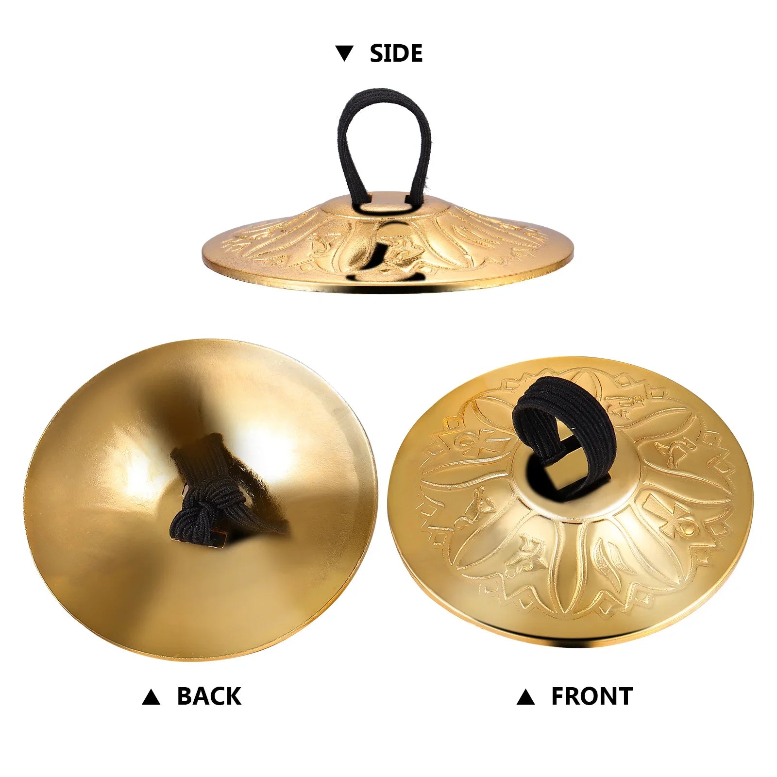 4pcs Copper Finger Cymbals Small Finger Cymbals Belly Dancing Mini Cymbals Musical Instrument Saucers