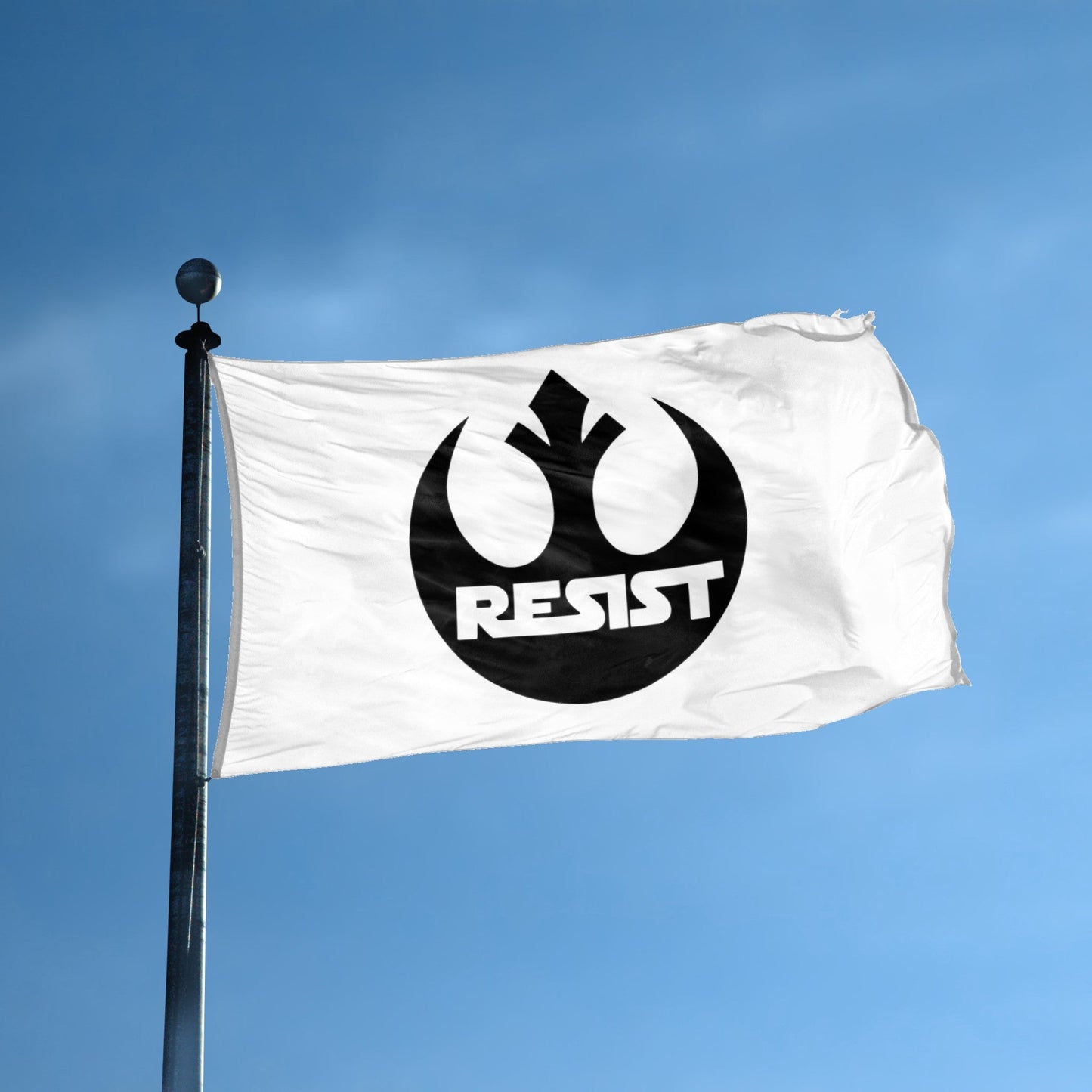 Star Wars Rebel Alliance Resist Flag (White)