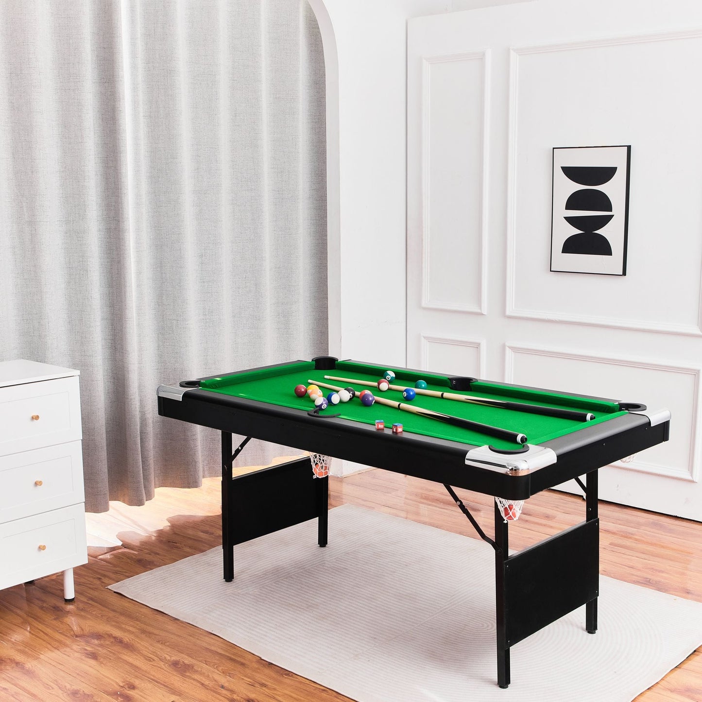 5.5FT Billiard Table, 1.67M pool table,billiards,5.5FT game table,Children's game table,table games,family movement, children's billiard table, children's pool table, small pool table