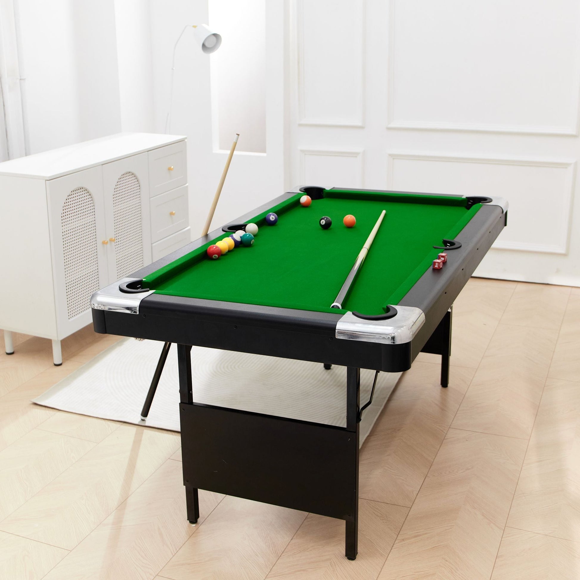 5.5FT Billiard Table, 1.67M pool table,billiards,5.5FT game table,Children's game table,table games,family movement, children's billiard table, children's pool table, small pool table