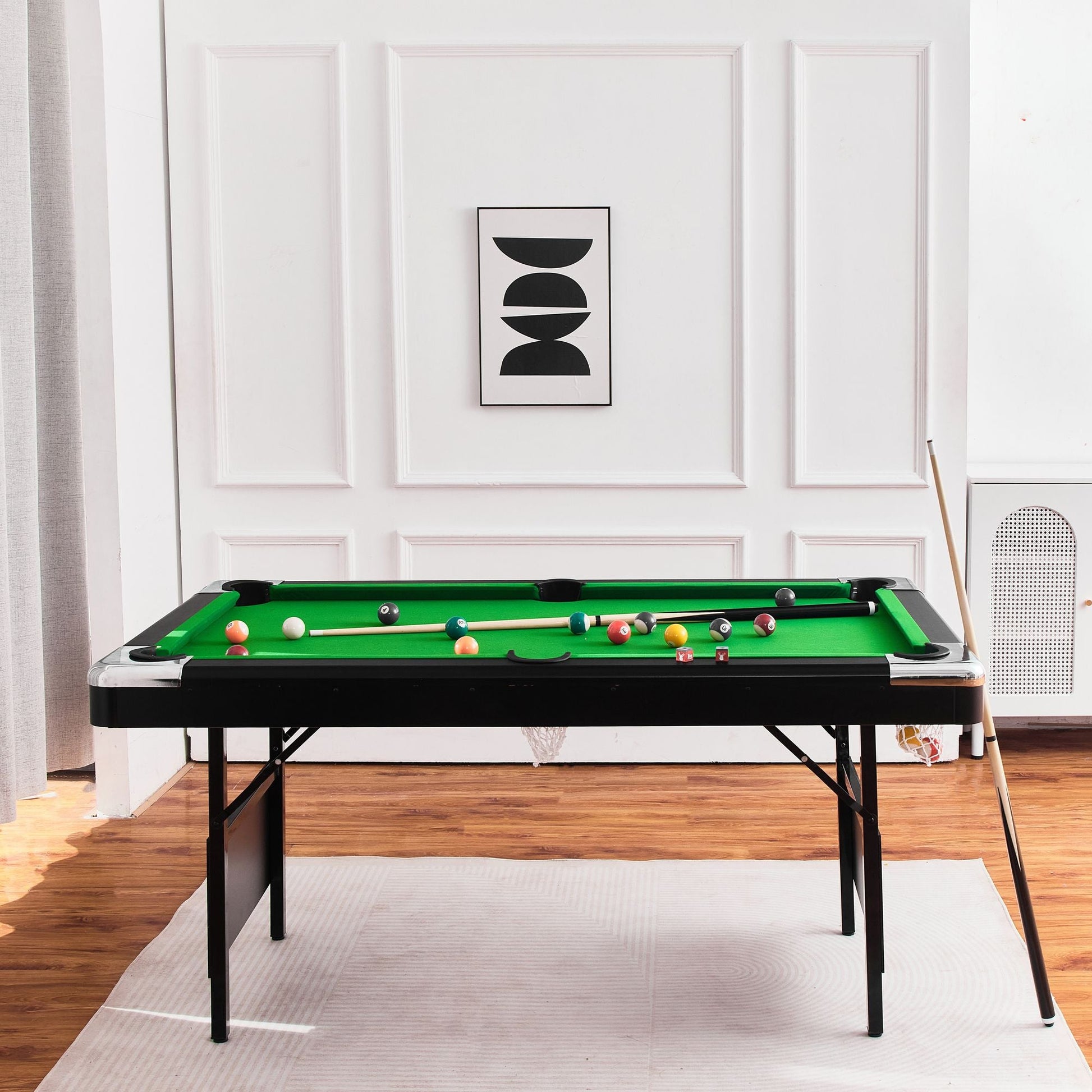 5.5FT Billiard Table, 1.67M pool table,billiards,5.5FT game table,Children's game table,table games,family movement, children's billiard table, children's pool table, small pool table