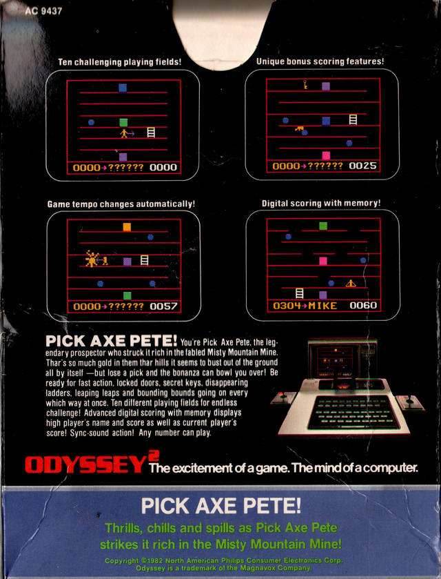 Pick Axe Pete! (Odyssey 2) - Game Only