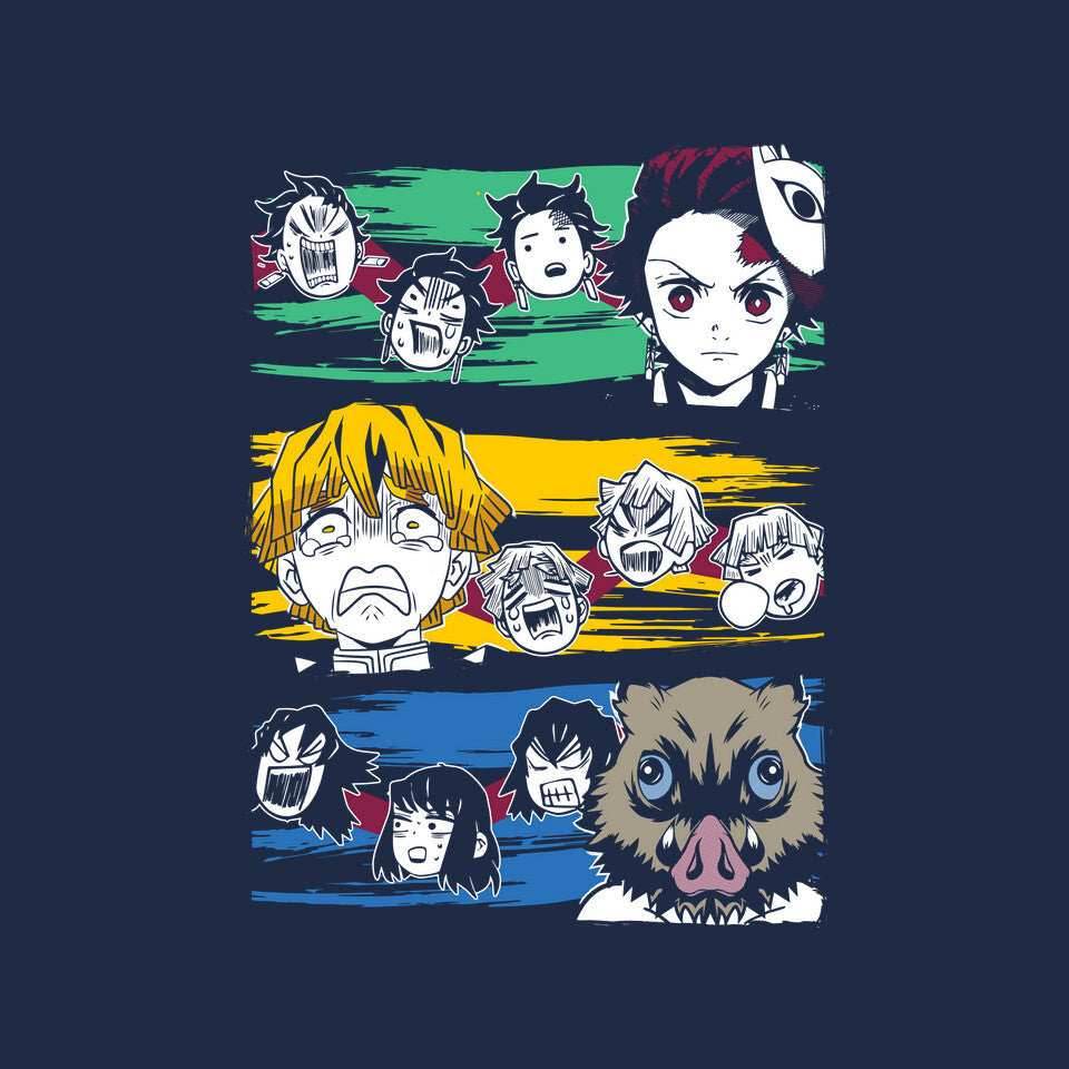 Demon Slayer Trio - Unisex / Navy / S