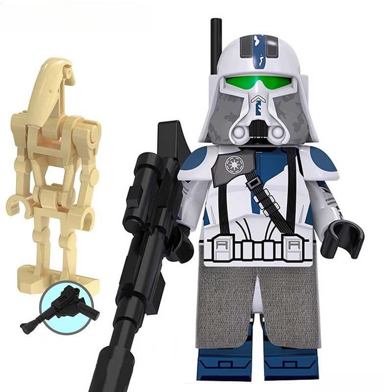 501st Legion Clone Trooper Commander & Battle Droid Lego Star Wars Minifigures