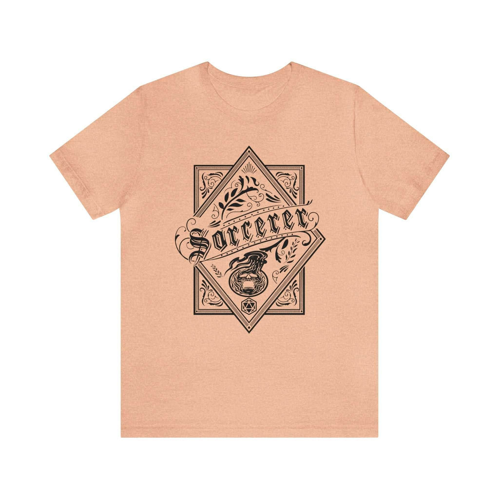 Sorcerer Class Shirt - Heather Peach / S