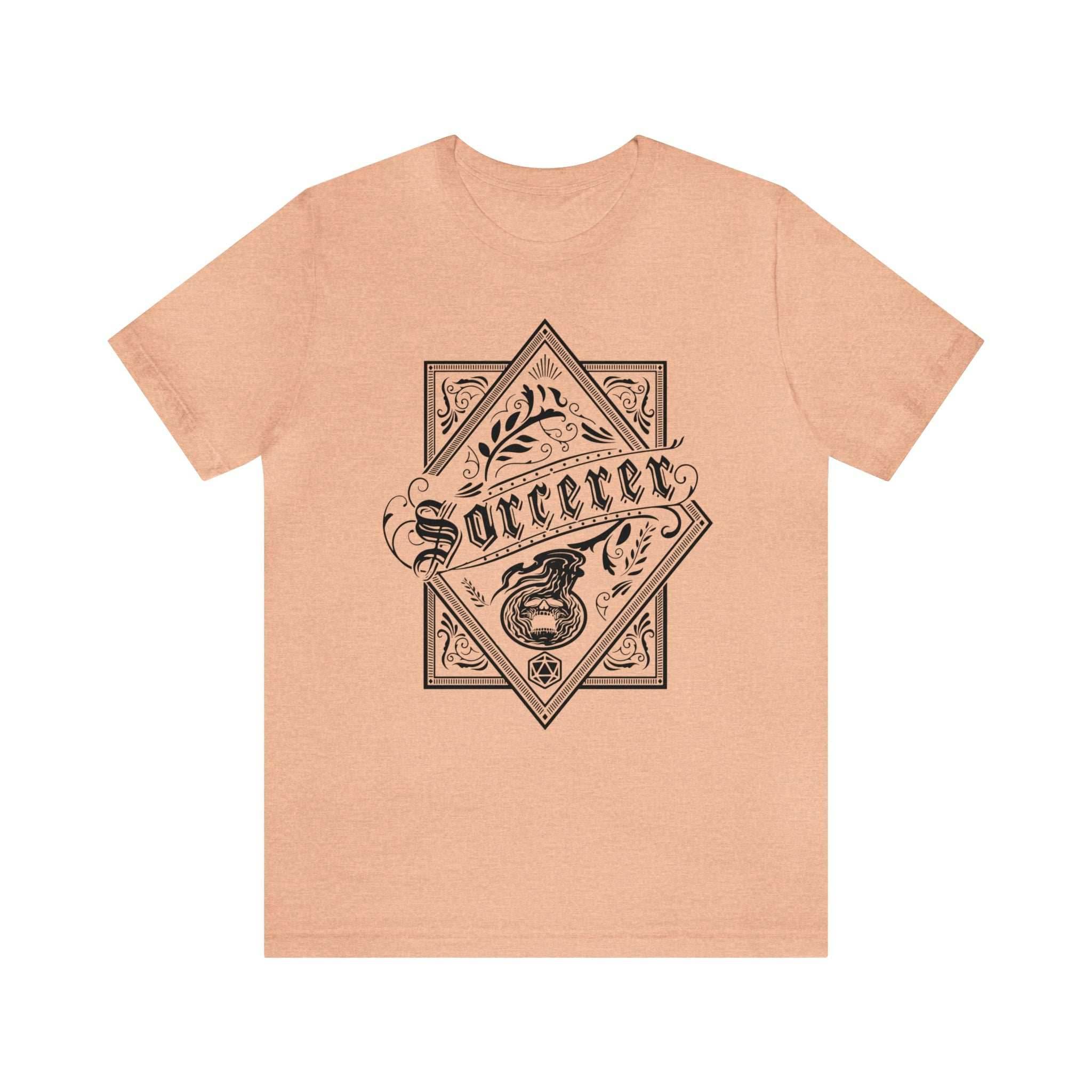Sorcerer Class Shirt - Heather Peach / S