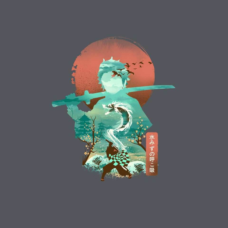 Breath of Water - None / Navy / 14x14