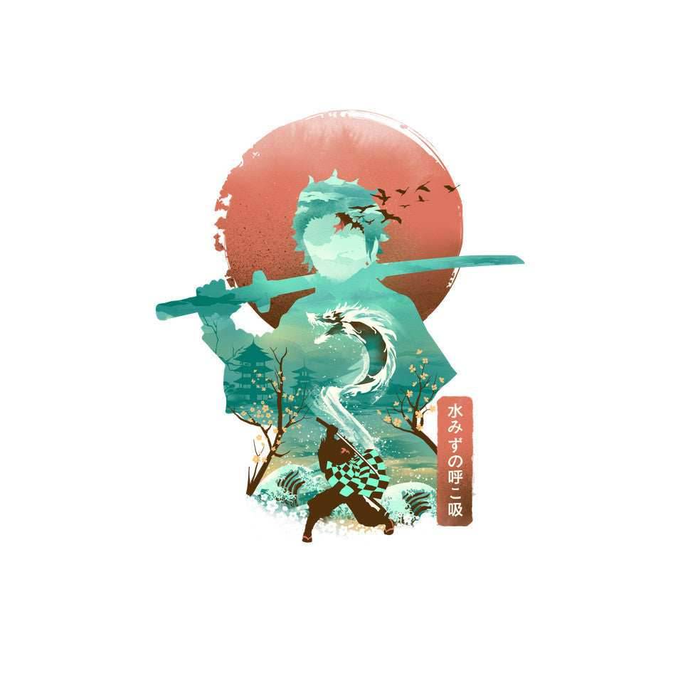 Breath of Water - None / Navy / 16x16