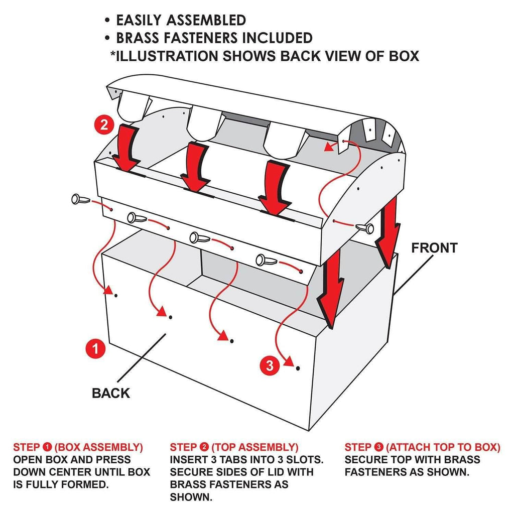 5.5 Inch-Treasure Chest Party Box - Package (1 Party Box)