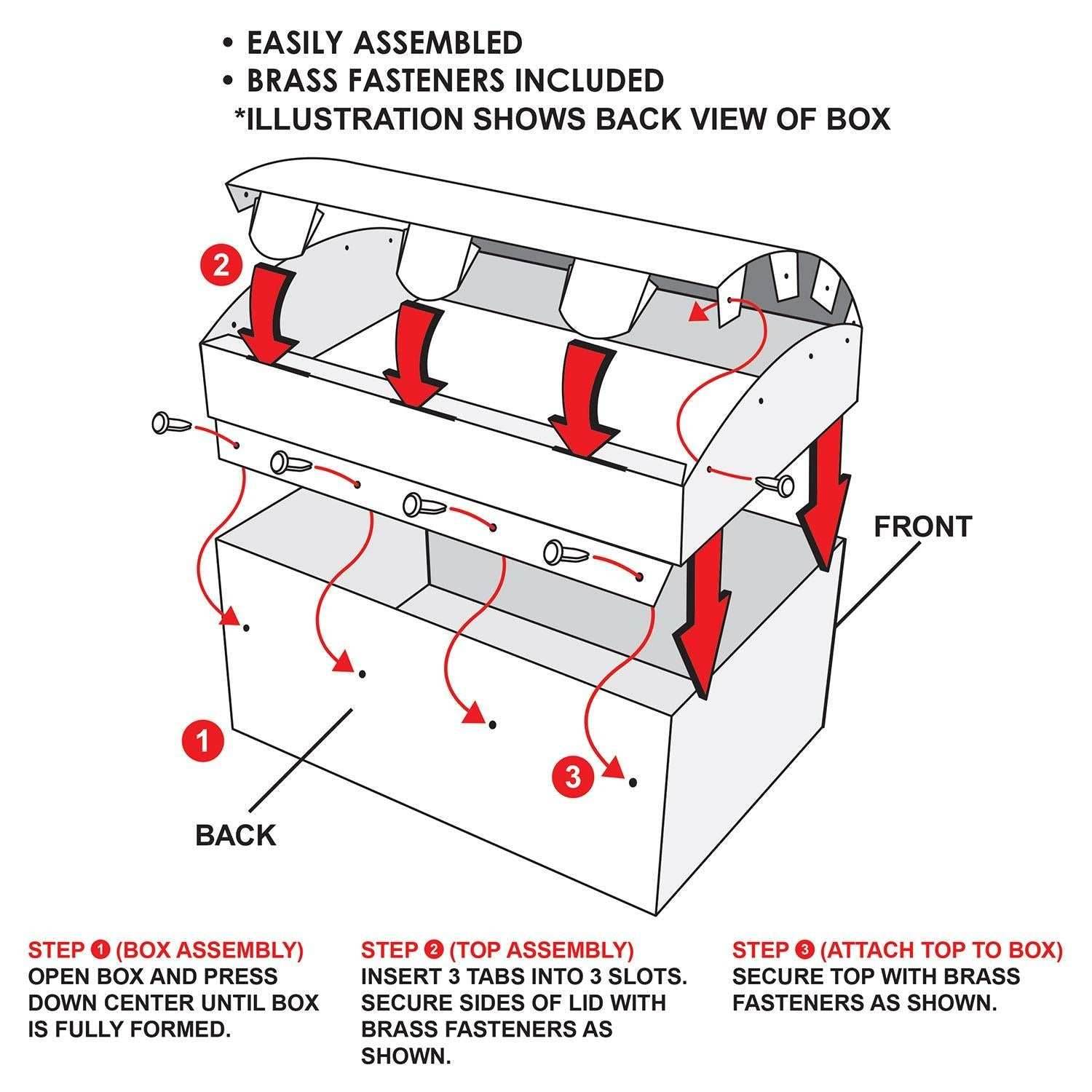 5.5 Inch-Treasure Chest Party Box - Package (1 Party Box)