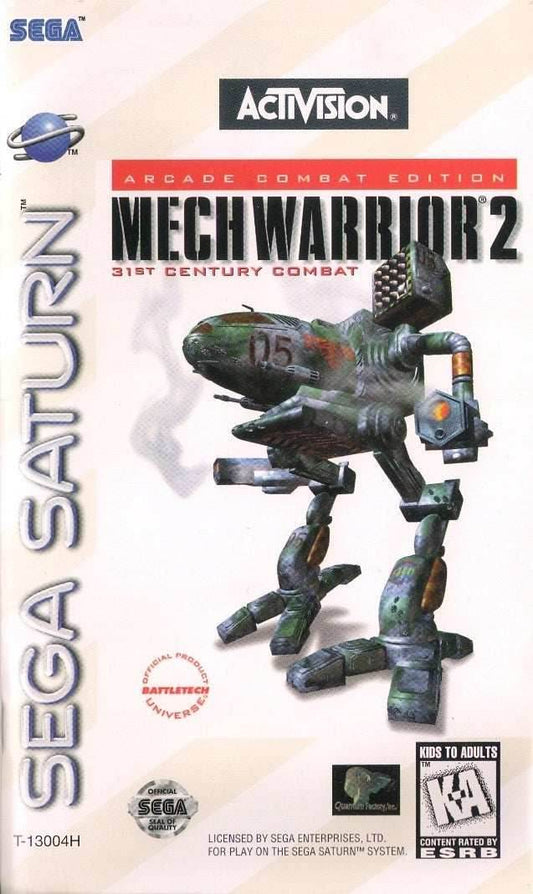 MechWarrior 2: 31st Century Combat Arcade Combat Edition (Sega Saturn) - Game Manual Only